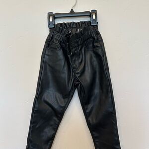 GAP Kids Black Faux Leather Pants